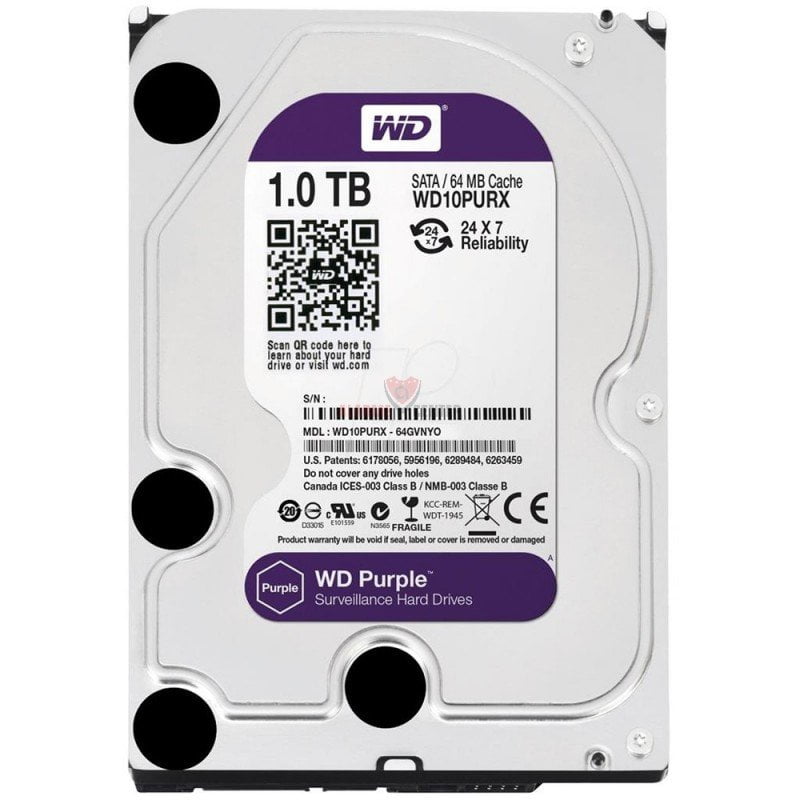 HD Western Digital WD Purple 1TB para CFTV