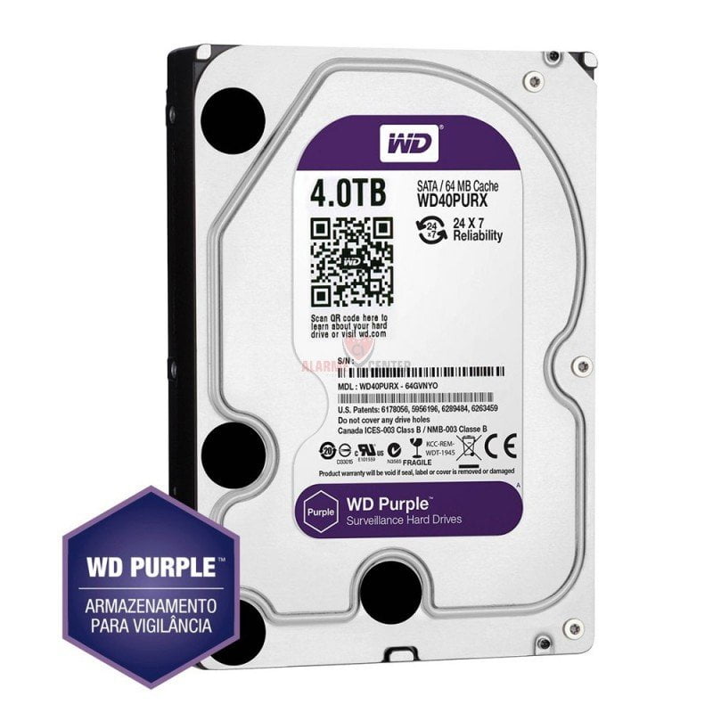 HD Western Digital WD Purple 4TB para CFTV