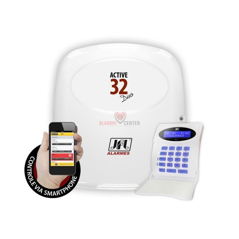 Central de alarme JFL ACTIVE 32 DUO com teclado LCD