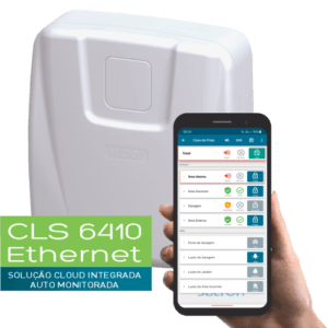 central de alarme CLS 6410 branca com app