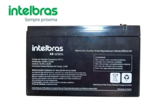 Bateria Intelbras XB 12Seg 12v com a logo da marca intelbras